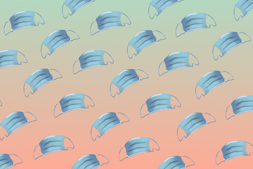 medical mask digital background pattern
