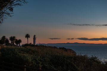 Sunset over Pacific Ocean in Rancho Palos Verdes