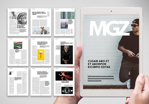 Male Style Fashion Digital Magazine Layout