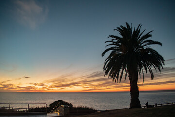 Sunset over Pacific Ocean in Rancho Palos Verdes