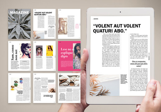 Modern Digital Magazine with Interesting Topics Layout
