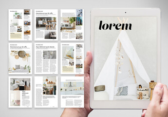 Interior Design Digital Magazine Layout