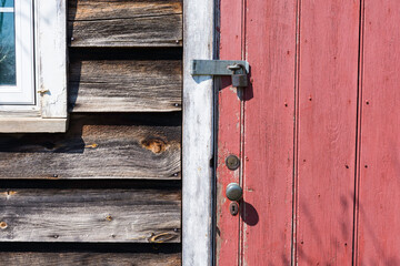 abstract old wooden door with lock