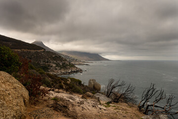 Road from Cape Town to Chapman's Peak, Cape Peninsula, South Africa