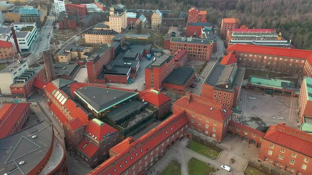 The Royal Institute of technology KTH school in Stockholm City. Aerial view 