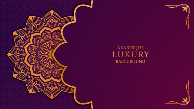 Arabesque mandala background with islamic ornaments arabesque east style