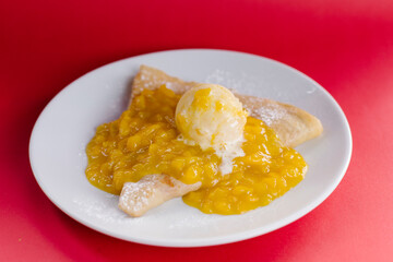 fruit crepe
