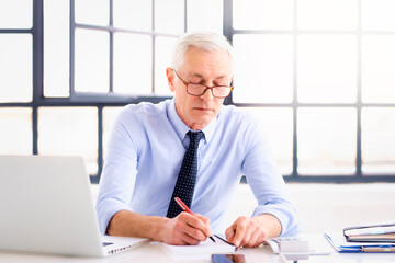 Financial advisor businessman working at the office