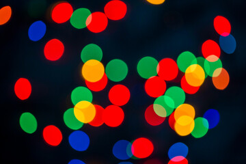 blur light bokeh abstrac background in music light with new year lights concept. moving party lights