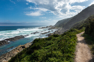 Obraz premium Rocky coastline at the Tsitsikamma National Park, South Africa