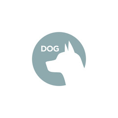 dog logo design with geometry