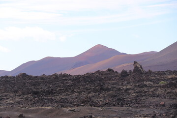 Fototapeta na wymiar Paysage Volcanique Lanzarote Îles Canaries Espagne