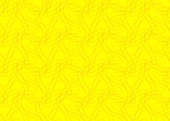 Chaotic thin lines on a yellow background. Seamless texture. Vector graphics.