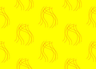 Chaotic thin lines on a yellow background. Seamless texture. Vector graphics.
