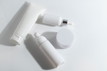 mockup of beauty fashion cosmetic makeup bottle lotion product with skincare healthcare concept on background