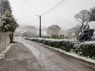 Galicia sufrió importantes nevadas este año.