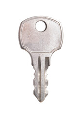 Mockup door key isolated on white background
