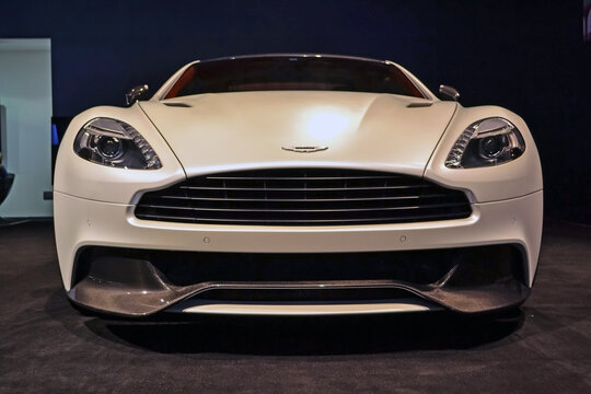 Istanbul, Turkey - November 3, 2012:  Aston Martin Virage in auto show.