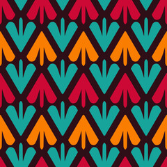 Vintage seamless pattern with geometric ornament.