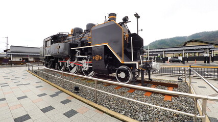 Obraz premium 津山駅蒸気機関車4
