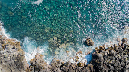 crystal water on the south of the island