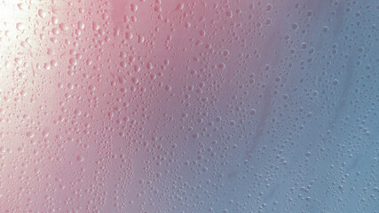 Water droplets on the film.