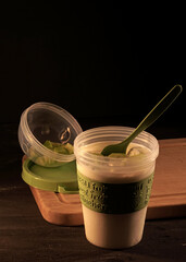 chinese food bowl on the black 