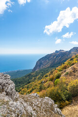 Fototapeta na wymiar View from Ai-Petri mountain near Yalta, Crimea