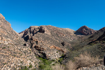 View of the arid mainland in the Cape Town region, Anysberg Nature Reserve, South Africa
