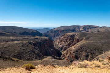 View of the arid mainland in the Cape Town region, Anysberg Nature Reserve, South Africa