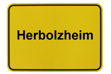 Illustration eines Stadteingangsschildes der Stadt Herbolzheim