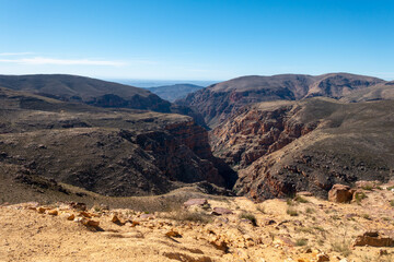 View of the arid mainland in the Cape Town region, Anysberg Nature Reserve, South Africa