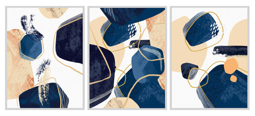 Creative minimalist hand-painted illustration for wall decoration, postcard cover design or brochure design.