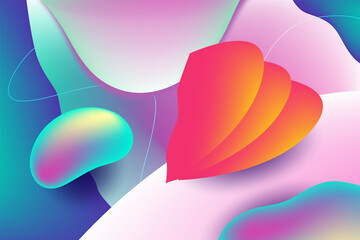 Abstract colorful background with organic shapes