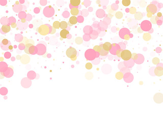 Bokeh confetti circles decoration holiday background.