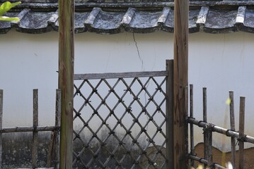 A scene of the precincts of a Japanese temple,'Honkoji temple' in Kosai City, Shizuoka Prefecture.