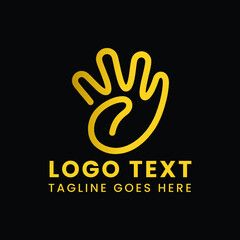 Childcare dream golden logo design illustration template