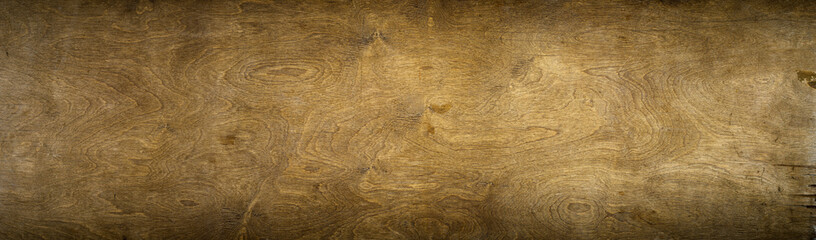 artistic panoramic wood background from old textured shabby plywood