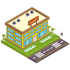 Obraz premium Well designed isometric style icon of shop, easy to use