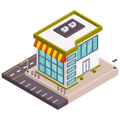 
Well designed isometric style icon of shop, easy to use 

