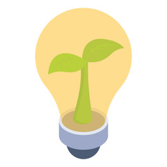 
Download eco idea in isometric icon

