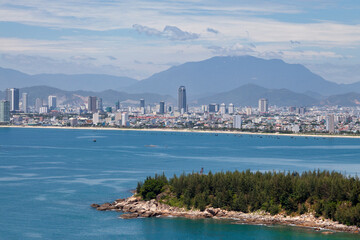 Da Nang an Ba Na Hills seen from the Son Tra Mountain.