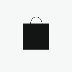 Shopping bag vector icon.  Editable stroke. Linear style sign for use on web design and mobile apps, logo. Symbol illustration. Pixel vector graphics - Vector