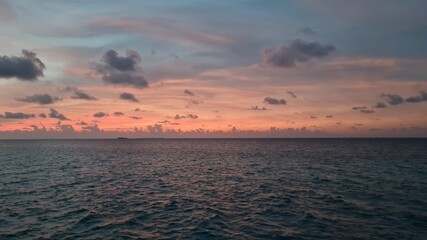 Sunset sky in the maldives