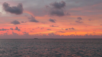 Sunset sky in the maldives