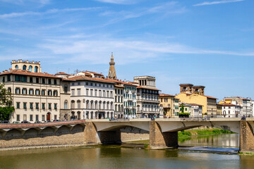 Fototapeta na wymiar River embankment in Florence.