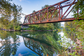 Obraz premium Reinig Bridge over the Snoqualmie River made famous as Ronnette's Bridge in the television series Twin Peaks 