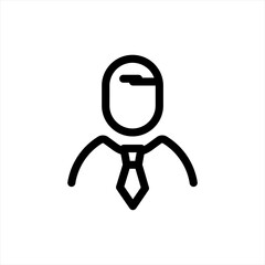 Manager icon vector isolated on white background, Manager sign. Business people, human resources