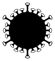 Flu virus icon with flat style. Isolated raster flu virus icon image on a white background.