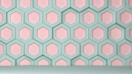Abstract trendy hexagonal pattern